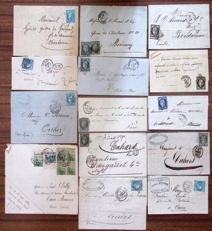 1850-1950, Ensemble de lettres comprenant 16 lettres