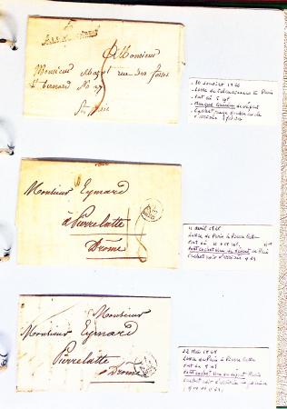 1700-1940,
Sympathique collection de lettres balayant