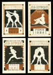 Jeux Olympiques 1924 : série des 8 cartes postales