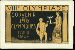 Jeux Olympiques 1924 : série des 8 cartes postales