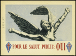 POUR LE SALUT PUBLIC Carnet de 20 timbres avec Croix