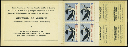 POUR LE SALUT PUBLIC Carnet de 20 timbres avec Croix