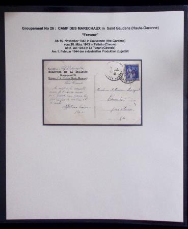 37 lettres, cartes postales et documents concernant