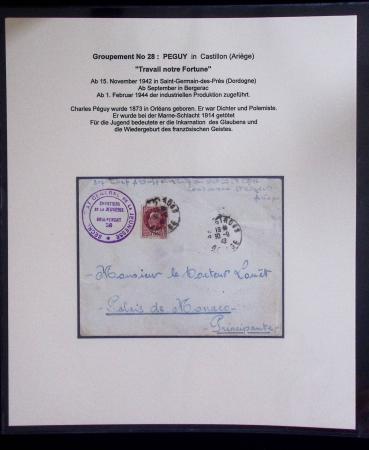 37 lettres, cartes postales et documents concernant