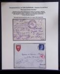 37 lettres, cartes postales et documents concernant