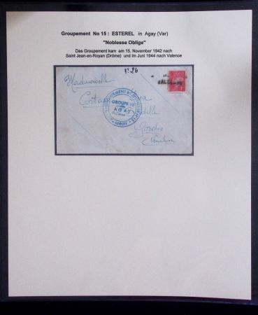 37 lettres, cartes postales et documents concernant