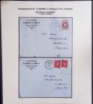 37 lettres, cartes postales et documents concernant
