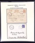 37 lettres, cartes postales et documents concernant