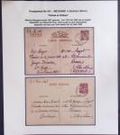 37 lettres, cartes postales et documents concernant