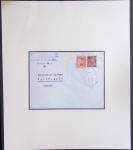 37 lettres, cartes postales et documents concernant
