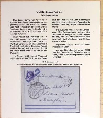 Les camps d'internement : 87 plis et documents dont