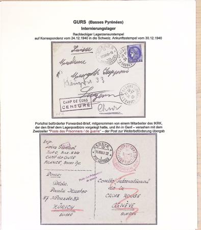 Les camps d'internement : 87 plis et documents dont