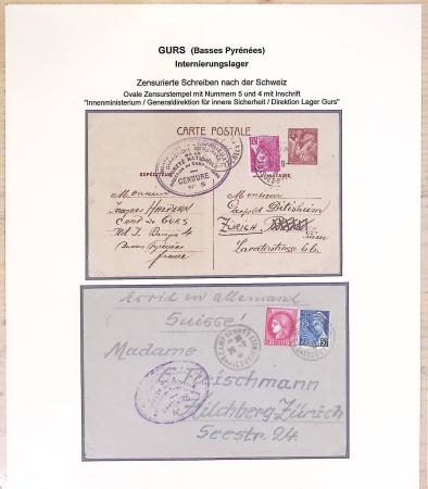 Les camps d'internement : 87 plis et documents dont