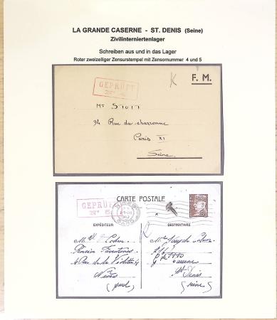 Les camps d'internement : 87 plis et documents dont
