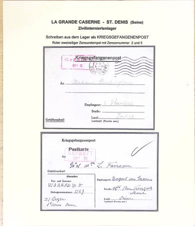 Les camps d'internement : 87 plis et documents dont