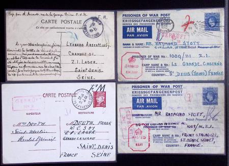 Les camps d'internement : 87 plis et documents dont