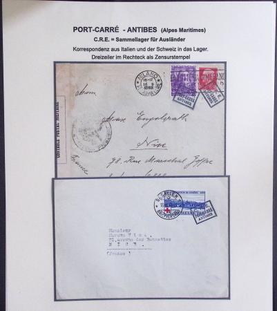 Les camps d'internement : 87 plis et documents dont