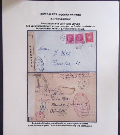 Les camps d'internement : 87 plis et documents dont
