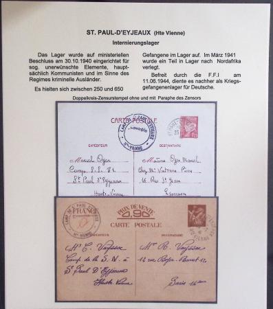 Les camps d'internement : 87 plis et documents dont