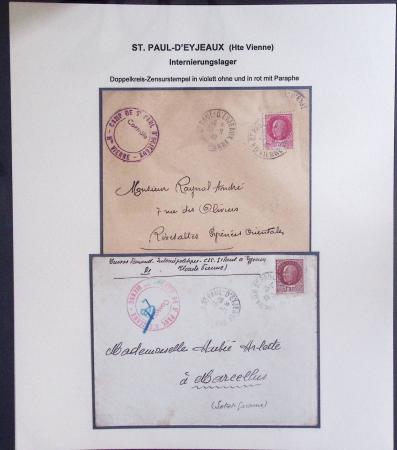 Les camps d'internement : 87 plis et documents dont