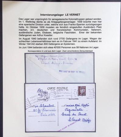 Les camps d'internement : 87 plis et documents dont