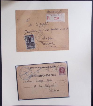 Les camps d'internement : 87 plis et documents dont