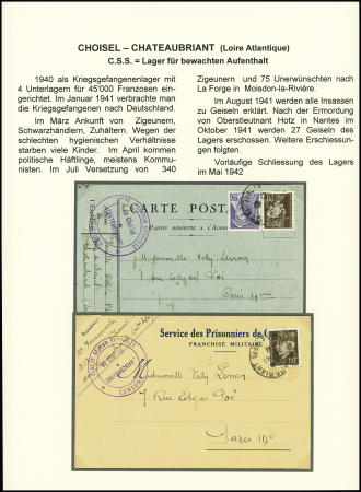 Les camps d'internement : 87 plis et documents dont