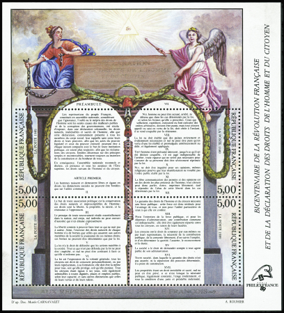 N°11 Bicentenaire de la Révolution, variété légende
