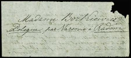 UNIQUE Papillon de Metz pour la POLOGNELettre datée