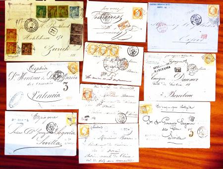 1855-1900, Sympathique lot de lettres classiques dont