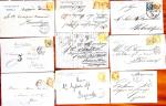 1855-1900, Sympathique lot de lettres classiques dont