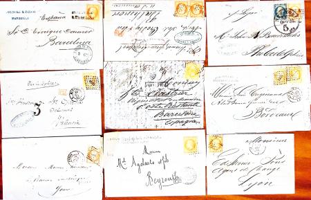 1855-1900, Sympathique lot de lettres classiques dont