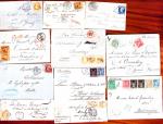 1855-1900, Sympathique lot de lettres classiques dont