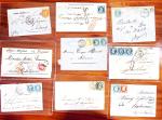 1855-1900, Sympathique lot de lettres classiques dont