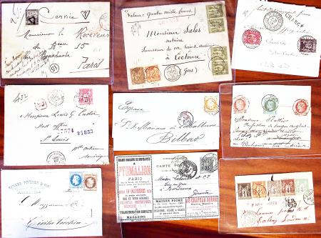 1855-1900, Sympathique lot de lettres classiques dont