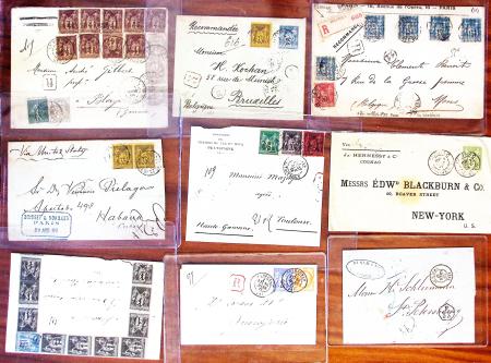 1855-1900, Sympathique lot de lettres classiques dont