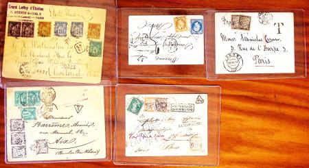 1855-1900, Sympathique lot de lettres classiques dont