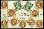 1855-1900, Sympathique lot de lettres classiques dont
