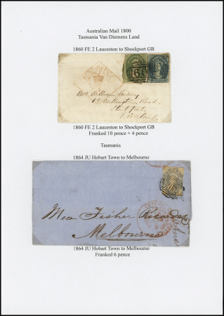 1850-98 POSTAL HISTORY Exhibition collection of 46