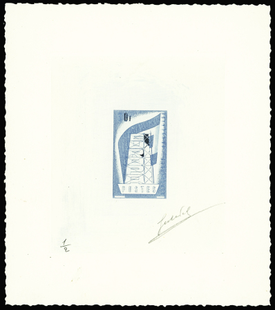 n°1077, Epreuve d'artiste et d'état (1/2) du timbre