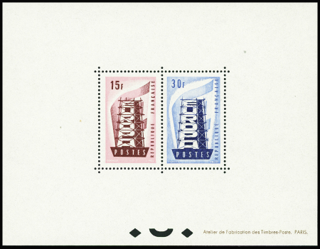 N°1076/77 Bloc spécial sur papier gommé du timbre Europa