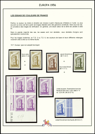 N°1076/77 Joli lot de 34 timbres non dentelés de type