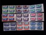 1945-1948, séries n°120/133, 134/143, 144/154 en blocs