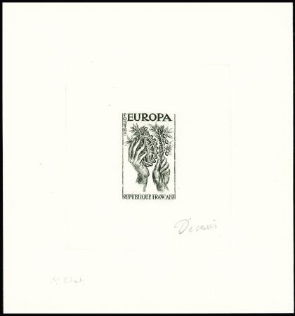 N°1122/23 Epreuve d'artiste, "1er état" en noir sans