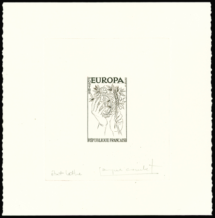 N°1123 Epreuve d'artiste et "d'état lettre" en brun,