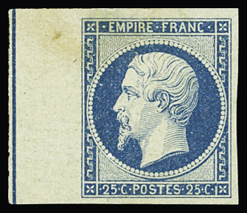N°15b 25c bleu Bdf avec filet d'encadrement, neuf *,