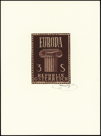 AUTRICHE N°1081, Epreuve d'Artiste agrandie, en rouge