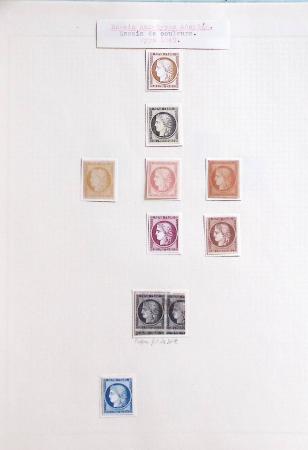 1849-1863, Collection de 70 ESSAIS sur pages d'albums