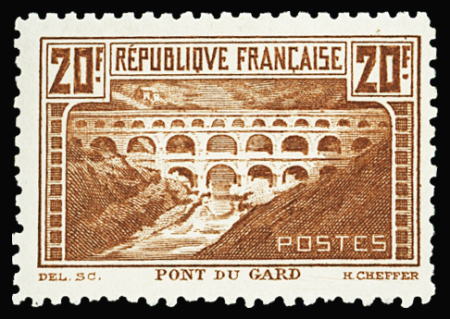 N°262B 20f Pont du Gard, dentelé 11, neuf **, TB