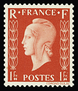 N°701A/F Marianne de Dulac série non-émise, neuf **,